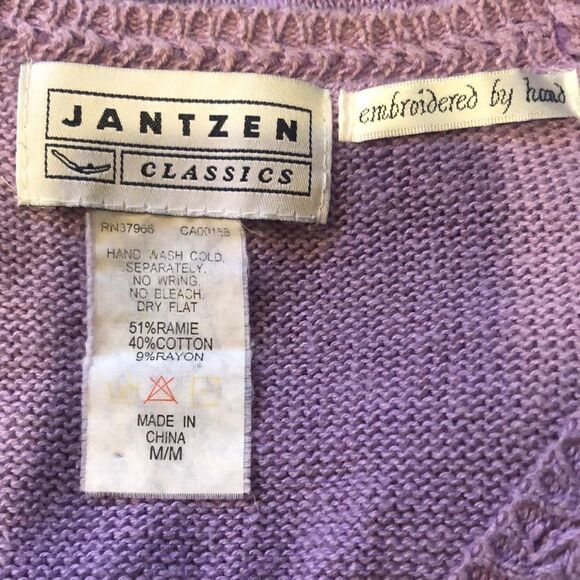 Jantzen Classics Hand Embroidered Floral Vest M - Picture 8 of 8